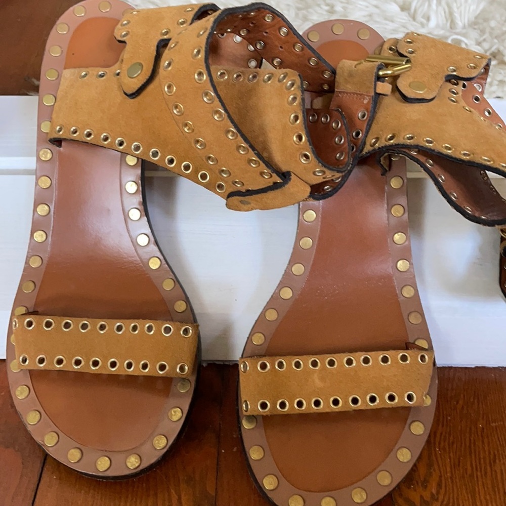Iconic Isabel Marant Jaeryn Sandals in Suede - 7.5 to 8.5 US (Sz 39)- RARE